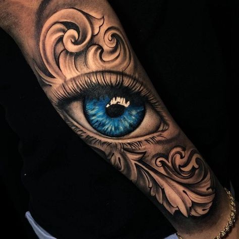 Eye Tattoo Ideas, Teardrop Tattoo, Realistic Eye Tattoo, Egyptian Eye Tattoos, Third Eye Tattoos, All Seeing Eye Tattoo, Eyeball Tattoo, Evil Eye Tattoo, Worlds Best Tattoos