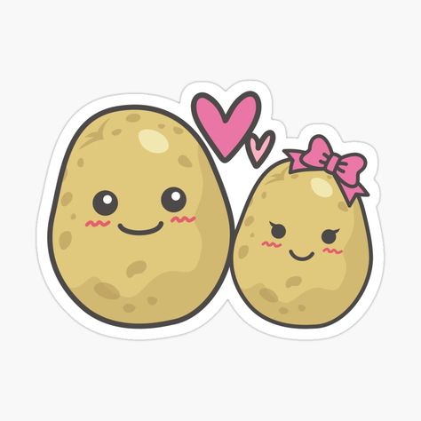 Potato Tattoo Cute, Potato Tattoo, Potato Couple, Potato Sticker, Pokemon Pfp, Face Doodles, Kawaii Potato, Tattoo Thoughts, Motivational Stickers