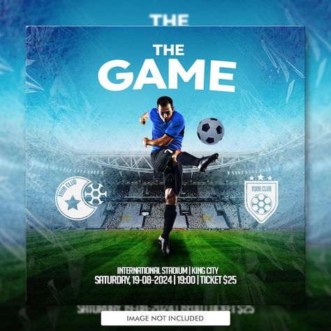 PSD gameday soccer football schedule clu... | Premium Psd #Freepik #psd #goal-post #soccer-net #soccer-goal #football-net Poster Ideas Football, Soccer Banner Design, Gameday Poster, Soccer Post, Sports Social Media, Goal Football, Soccer Net, Sports Banner, Soccer Banner