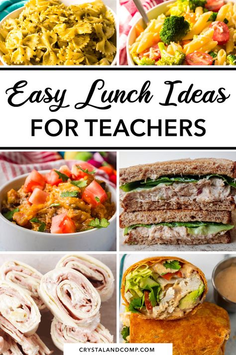 Make Ahead Lunch Ideas For Work, Easy Meals For Teachers, Lunch For Work Ideas Meal Planning, Easy Lunch Work Ideas, Easy Bring To Work Lunch, School Lunch For Teachers, Easy Lunch For Teachers, Commuter Lunch Ideas, Quick Lunch For Work