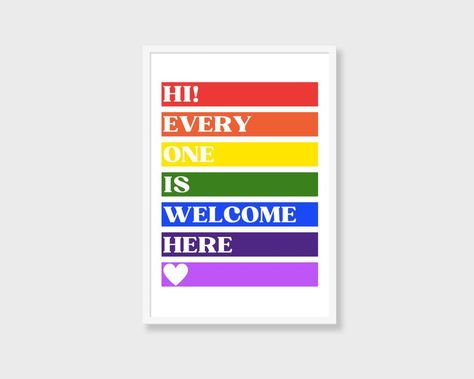 Pride Decor, Budget Art, Pride Art, Wall Art Colorful, Queer Art, Pride Gifts, Art Colorful, Colorful Wall Art, Lgbt Pride