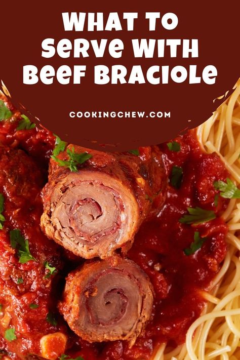 Sides For Braciole, Braciole Recipe Italian Crock Pot, Bracciole Recipe Traditional, Bracciole Recipe, Braciole Recipe Italian, Beef Braciole Recipe, Italian Braciole, Meatloaf Sides, Roasted Pear Salad