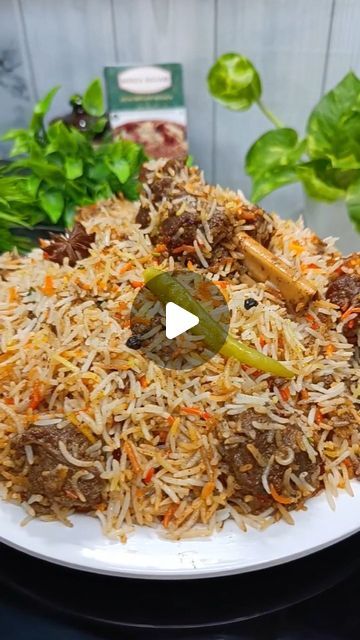 Nikhat Fatima | Mutton Dum Biryani ❤️ An absolute biryani pleasure ✨  Get some more biryani recipes..  LIKE SHARE & SAVE !! Follow @cookwithnikhatfatima... | Instagram Mutton Dum Biryani, Food Biryani, Mutton Pulao, Mutton Fry, Mutton Biryani Recipe, Saffron Milk, Biryani Recipes, Mutton Biryani, Desi Khana