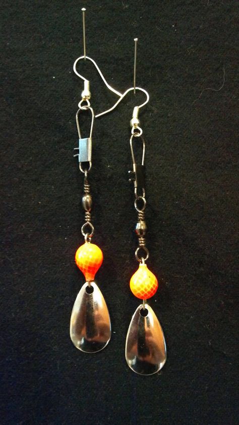 Fishing Lure Earrings by JewelryByRoshelle on Etsy, $14.95 Fish Hook Jewelry, Homemade Fishing Lures, Lure Making, Fish Jewelry, Fish Crafts, Fishing Knots, Fishing Gifts, Fishing Lure, Fishing Gear