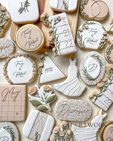 Wedding Cookies Decorated, Wedding Shower Cookies, Feminine Color Palette, Cookie Decorating Supplies, Bridal Cookies, Circle Arch, Bridal Shower Cookies, Arch Shape, Sugar Cookie Designs