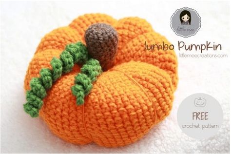 Crochet Pumpkin Free Pattern, Fall Crochet Projects, Pumpkin Leaf, Fall Crochet Patterns, Crochet Halloween, Quick Crochet Patterns, Halloween Crochet Patterns, Crochet Leaves, Crochet Food