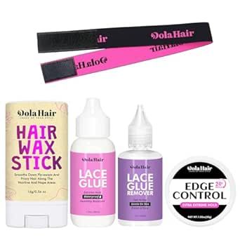 Dolahair Lace Wig Glue Kit Lace Front Glue Kit for Wigs Waterproof Wig Glue Strong Hold Wig Glue Kit Wig Install Kit Wig Installation Kit Lace Front Kit Hair Replacement Adhesive Invisible Bonding Lace Front Glue, Wig Installation, Lace Wig Glue, Lace Glue, Wig Glue, Wig Install, Hair System, Hair Wax, Hair Replacement