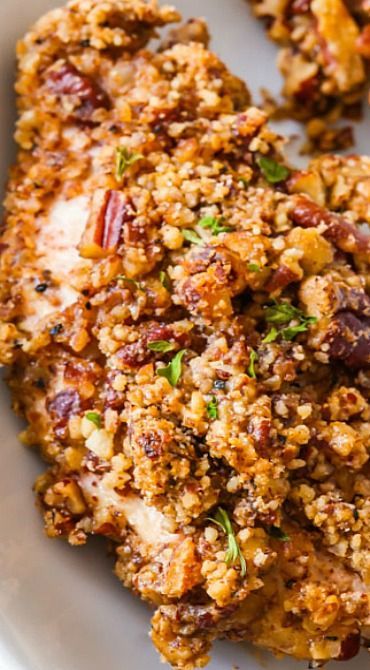 Baked Pecan Crusted Chicken, Pecan Encrusted Chicken, Pecan Crusted Chicken Breast, Baking Meals, Chicken Fingers Baked, Pecan Crusted Chicken, Crusted Chicken Breast, Almond Crusted Chicken, Crusted Chicken Recipes