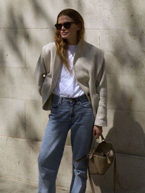 Lu Hough, Oversized Tailoring, 2025 Style, Outerwear Trends, Dress Up Jeans, Fresh Fashion, Capsule Wardrobe Essentials, Longline Coat, Boucle Jacket