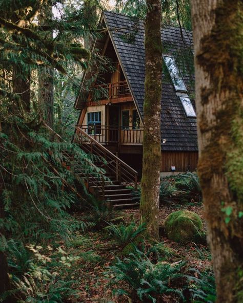 40 Tips For The Perfect A-Frame Cabin A Frame House Kits, Small House Architecture, Ecological House, One Bedroom House, Little Cabin In The Woods, House Of Beauty, Little Cabin, A Frame Cabin, A Frame House