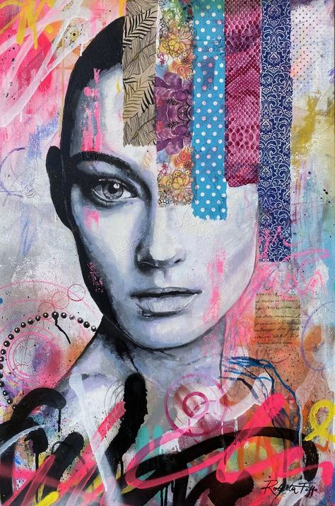 Mixed Media Figurative Art, Altered Portrait Art, Collage Portraits Mixed Media, Oil Pastels Mixed Media, Photo Mixed Media Art, Mixed Media Portrait Art, Digital Collage Art Mixed Media, Abstract Mixed Media Art, Mixed Media Painting Ideas