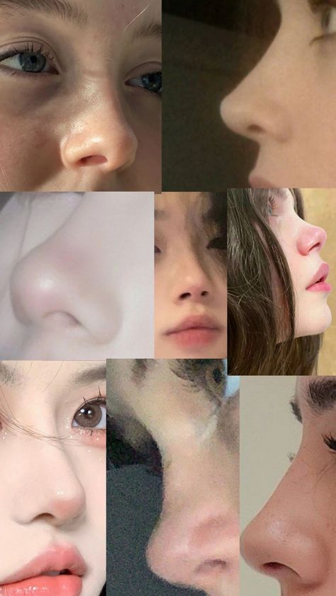 #glowup #manifestation #nose Pixie Nose Aesthetic, Ideal Nose, Nose Aesthetic, Slim Nose, Snub Nose, Nose Tip, Bulbous Nose, Nose Types, Straight Nose