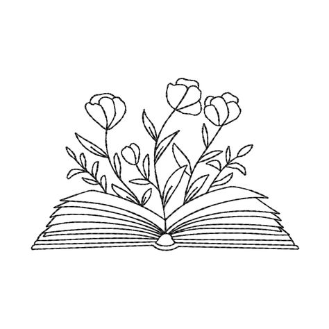 Floral Book Embroidery Design, 17 Sizes, Book Lover Machine Embroidery Design, Bookish Embroidery Pattern, Gift For Book Lover Embroidery Sizes; 2 x 1.37 inch WxH 2.5 x 1.71 inch WxH 3 x 2.06 inch WxH 3.5 x 2.40 inch WxH 4 x 2.74 inch WxH 4.5 x 3.09 inch WxH 5 x 3.43 inch WxH 5.5 x 3.77 inch WxH 6 x 4.11 inch WxH 6.5 x 4.45 inch WxH 7 x 4.80 inch WxH 7.5 x 5.14 inch WxH 8 x 5.48 inch WxH 8.5 x 5.83 inch WxH 9 x 6.17 inch WxH 9.5 x 6.51 inch WxH 10 x 6.85 inch WxH Machine Formats; .TAP .EXP .TBF .DST .DSB .JAN .JEF .PES .VP3 .HUS .XXX This is a digital file not a finished prduct Music Embroidery Designs, Book Embroidery Design, Bookish Embroidery, Knitting Essentials, Lover Embroidery, Book Embroidery, Body Image Art, Gift For Book Lover, Creative Graphics