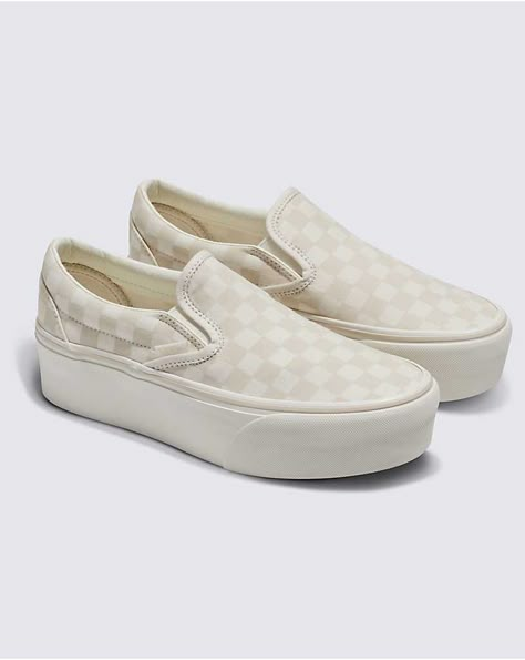 Cute Comfy Work Shoes, Cute Black And White Shoes, Fall Platform Shoes, Close Toed Summer Shoes, Western Slip On Shoes, Comfortable Cute Shoes, Church Shoes Women, Women’s Sneakers, Platform Checkered Vans