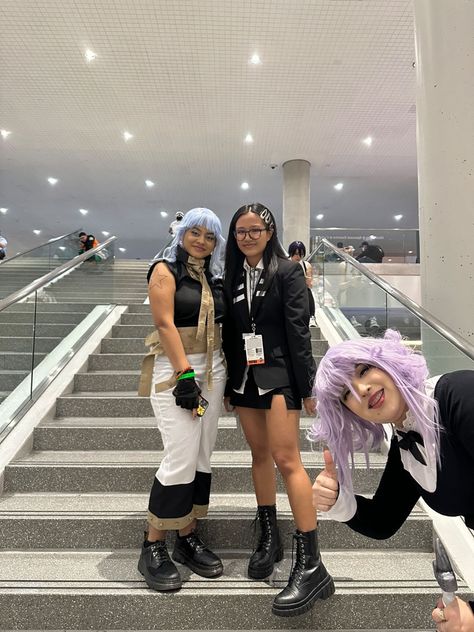 black star cosplay | death the kid cosplay | crona cosplay | soul eater cosplay | anime nyc | anime convention Black Star Cosplay, Convention Cosplay, Cosplay Convention, Anime Convention, Soul Eater Cosplay, Group Cosplay, Couple Cosplay, Halloween Party Outfits, Soul Eater