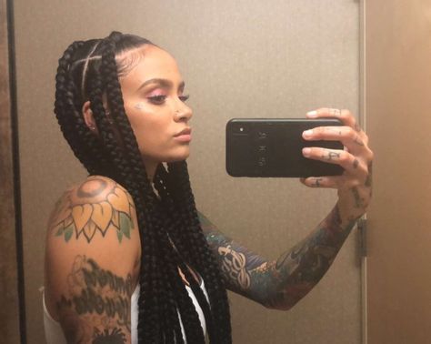 Kehlani Selfies, Alicia Keys Hairstyles, Protective Style Braids, Poofy Hair, Big Box Braids, Protective Hair, Big Braids, Nappy Hair, Big Box Braids Hairstyles