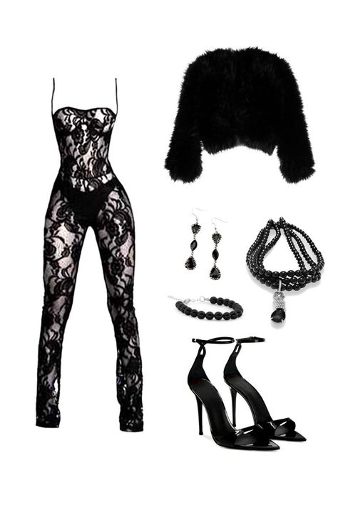 Strip Outfits Clubwear, 90s Stage Outfits, Singer Performance Outfits, Seductress Outfit, Black Polyvore Outfits, Bad Romance Outfit, Glitter Outfit Aesthetic, New Years Eve Outfits Parties Night Out, Revealing Outfit Club