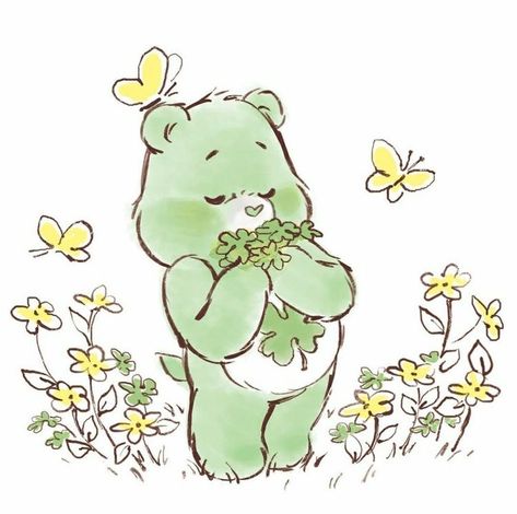 New Flowers, Bear Cute, Care Bear, Vintage Cartoon, Care Bears, Cartoon Wallpaper, Aesthetic Art, Cartoon Art, Cute Pictures