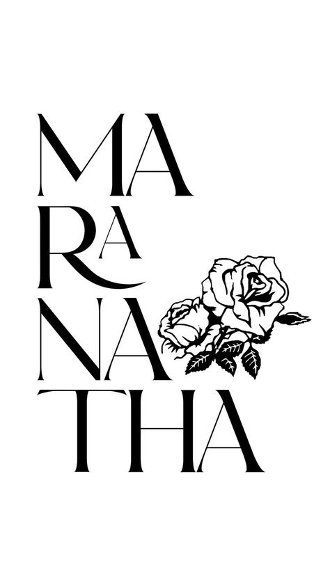 MARANATHA Tattoo concept Christian Graphic Design, Christian Shirts Designs, Christian Crafts, Faith Clothing, It Is Well With My Soul, Bible Study Tools, Christian Bible Quotes, Bible Verse Art, Jesus Is Life