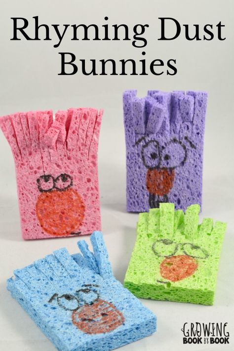 Get ready to act out the story of the Rhyming Dust Bunnies by Jan Thomas with these easy to make Rhyming Dust Bunnies puppets. Rhyming Dust Bunnies, Creativity Activities, Tk Classroom, Rti Interventions, Preschool Library, Prek Literacy, Dust Bunny, Phonological Awareness Activities, Story Props