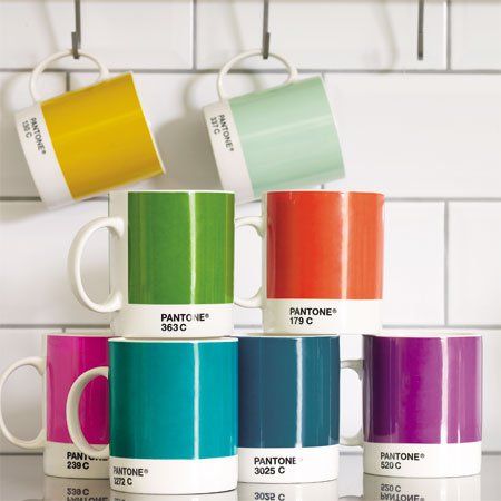 Pantone has a way of adding color to every aspect of life. And now you can paint in Pantone Universe colors, too! Check them out at ValsparPaint.com. Pantone Matching System, Pantone Universe, Contemporary Furniture Design, All I Want For Christmas, Green Kitchen, Pantone Color, Cups And Mugs, Mugs Set, Tea Mugs