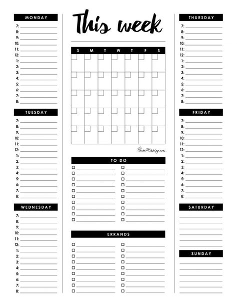 Journal Printables Templates, Office Organization At Work, Weekly Planner Free, To Do Planner, Week Planner, طابع بريدي, To Do Lists Printable, Weekly Planner Template, Daily Planner Pages