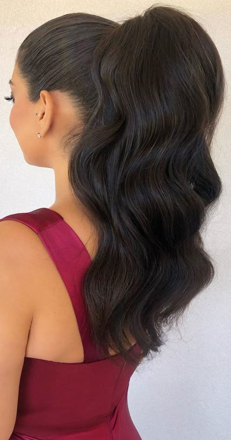 ponytail hairstyle, ponytail hairstyles, ponytail hairstyle with puff, unique ponytail hairstyle, braided ponytail hairstyle, braided ponytails, sleek braided ponytail Hair Styles For Bridesmaids, Styles For Bridesmaids, One Piece Clip, Low Ponytails, Sleek Braided Ponytail, Hair Pieces For Women, Wrap Around Ponytail, Clip In Hair Pieces, Peinados Hair Styles