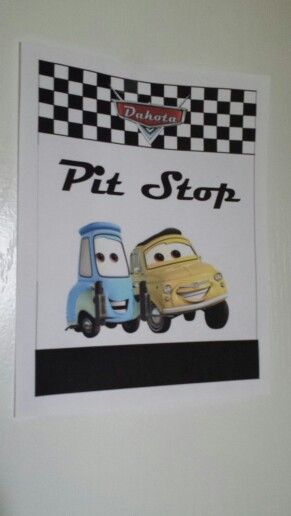 Pit stop sign on bathrooms cars birthday Pit Stop Sign, Sign For Bathroom, Planes Party, Stop Sign, Cars Birthday Parties, Birthday Board, Cars Birthday, Third Birthday, 3rd Birthday