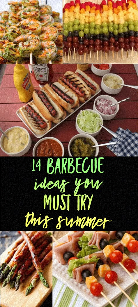 14 barbecue ideas you must try this summer Family Barbecue Party Ideas, Sides For Big Crowds, End Of Summer Bbq Ideas, Barbecue Food Ideas, Barbecue Party Ideas, Skewers Ideas, Party Burgers, Barbecue Appetizers, Barbecue Party Food