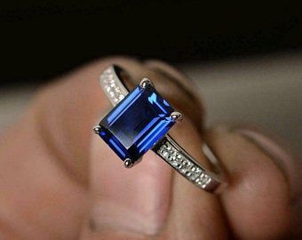 wholesale shop of handmade jewellery by EternityTrinket on Etsy Sapphire Anniversary Ring, Sapphire Anniversary, Blue Diamond Engagement Ring, September Birthstone Rings, Nice Jewelry, Sapphire Solitaire, Emerald Engagement Ring Cut, Sapphire Engagement Ring Blue, Gemstone Engagement