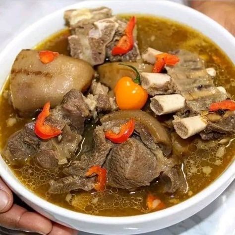 Goat Meat Pepper Soup, Goat Stew, Oxtail Soup, African Cooking, Goat Meat, Pepper Soup, Stuffed Pepper Soup, Food Fashion, Food Restaurant