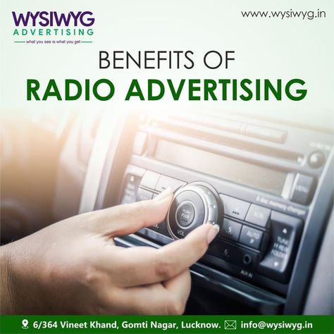 Advantages of Radio Advertising
1. Of the various media of advertising, radio has the widest coverage. It can reach any household.

2. Radio advertisement can reach even illiterate people.

3. The advertisement appears in the midst of an interesting programme. Therefore, those who listen to the programme also listen to the advertisement.
.
.
#advertisingagency #advertising #marketing #branding  #socialmedia #marketingagency #adagency #advertisingphotography #radioadvertising Radio Advertising, Flyer And Poster Design, Ad Agency, Marketing Branding, Advertising Agency, Advertising Photography, Marketing Agency, Poster Design, Branding