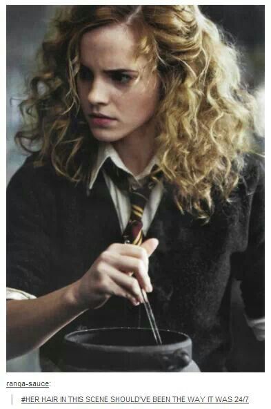 This should have been her hair through out the whole series.."bushy brown hair".... Hermione Hair, Klaus Baudelaire, Alex Watson, Film Harry Potter, Citate Harry Potter, Glume Harry Potter, Buku Harry Potter, Images Harry Potter, Septième Art