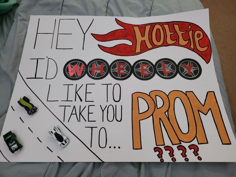 Hot Wheel Theme Fast And Furious Hoco Proposals, Proposals For Boyfriend, Hotwheel Promposal, Cars Theme Hoco Proposal, Prom Poster For Boyfriend, Hey Driver Hoco Proposal, Cars Hoco Proposals, Racing Hoco Proposals, Car Hoco Proposal