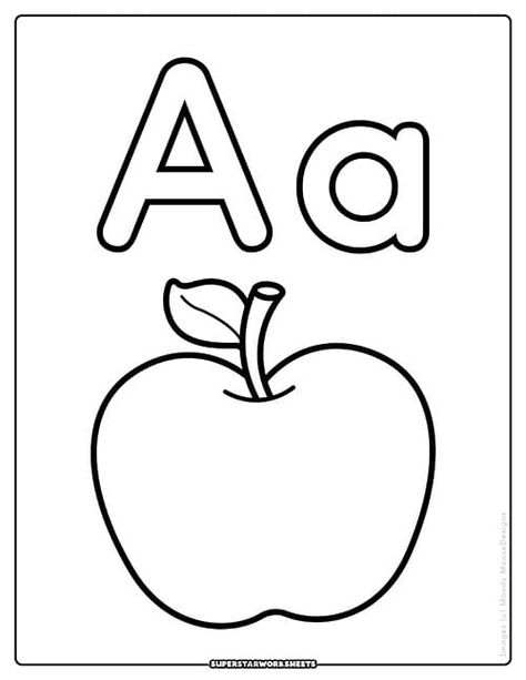 Letter A Coloring Pages - Superstar Worksheets Coloring Alphabet Letters Free Printable, Letter A Theme Preschool, Letter A Printables Free, Letter A Activities For Preschool Printables Alphabet Worksheets, Alphabet Coloring Page, Letter A Toddler Activities, Letter A Coloring Page Free Printable, Abc Printables Free Preschool Alphabet Activities, Abc Coloring Pages Free Printable