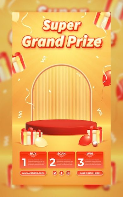 Grand Prize Poster Design, Graphic Design Personal Branding, Contest Poster, Contest Prize, Poster Idea, Raster Image, Story Template, Text Effects, Instagram Template