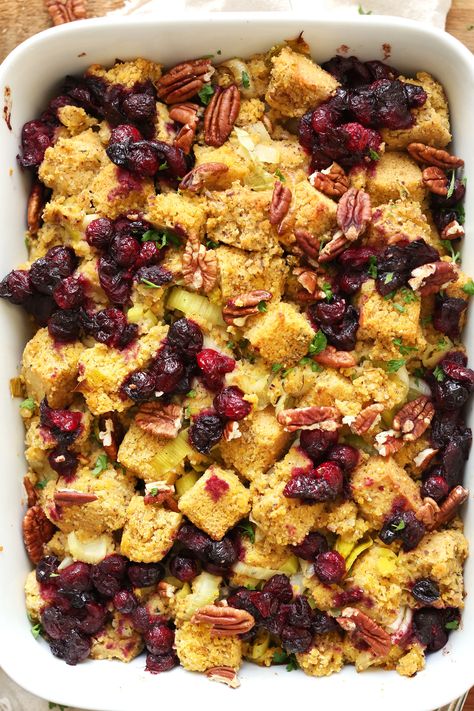 INCREDIBLE Vegan Gluten Free CORNBREAD STUFFING 10 ingredients #tender #flavorful #savory #vegan #glutenfree #stuffing #cornbread #recipe #thanksgiving Cornbread No Sugar, Cornbread Recipe Vegan, Vegan Gluten Free Thanksgiving, Vegan Cornbread Dressing, Vegan Cornbread Stuffing, Gf Dessert Recipes, Cornbread Vegan, Vegan Cornbread Muffins, Vegan Cornbread Recipe