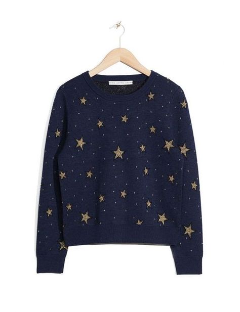 It makes me think of Coraline's sweater. Jacquard Sweater, Sweatshirt Outfit, Coraline, Ravenclaw, Outfits Aesthetic, Bags Accessories, Sweater Weather, Look Cool, Night Sky