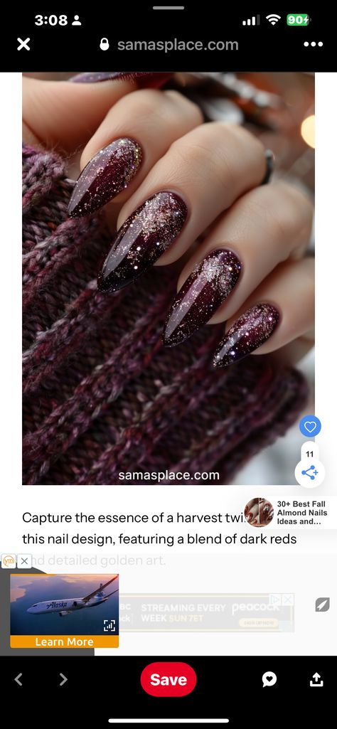 Fall Nail Designs, Fall Nail, Nail Designs, Nail Art, Sparkle, Nails, Art, Nail Arts