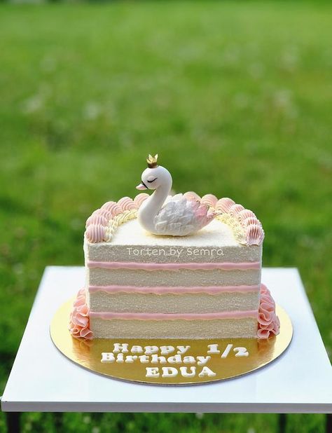 Swan Cake, Wedding Cake Simple Elegant, Model Cake, Half Birthday Cakes, 12th Birthday Cake, Month Pictures, Chocolate Dishes, Unique Birthday Cakes, Cake Simple