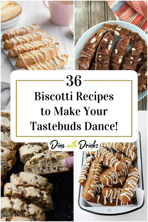 Collage of 4 biscotti recipes. Healthy Biscotti Recipe, Biscotti Flavors, Best Biscotti Recipe, Biscotti Recipes, Rusk Recipe, Tea Enthusiast, Italian Cookie Recipes, Italian Pastries, Biscotti Cookies