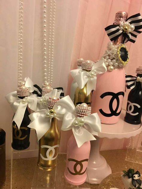 Coco made me do it.  | CatchMyParty.com Coco Chanel Birthday Party Ideas, 25th Party Ideas, Trendy Birthday Nails, Chanel Birthday Party Ideas, Coco Chanel Birthday Party, Chanel Party Ideas, Coco Chanel Birthday, Chanel Baby Shower, Coco Chanel Party