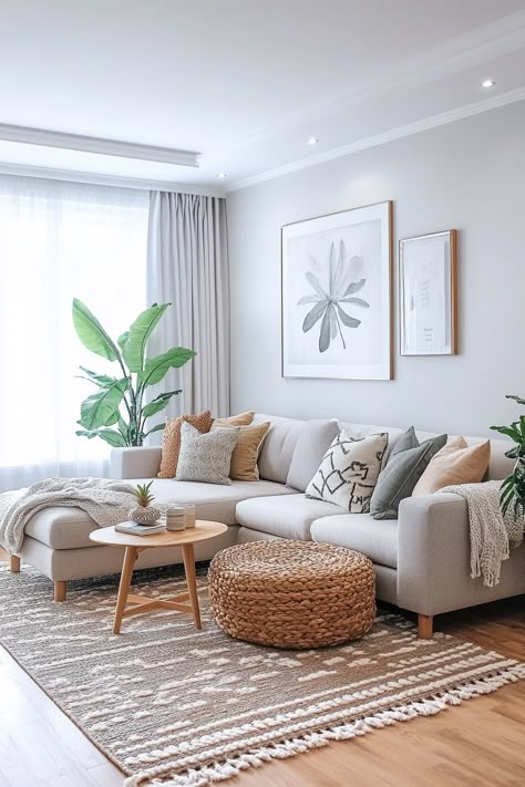 ♥ Looking for that cozy and inviting vibe in your living room? Dive into the charm of this Scandinavian Living Room, filled with **hygge** elements and **Scandinavian decor**. Get inspired by the simplicity and beauty of **nordic style** with this **Scandinavian interior design**.✨ #livingroomdecor #cozylivingroom #Scandinaviandesign 🏡 Living Room Nordic Style Scandinavian, Ideas De Living, Living Modernos, Living Minimalista, Nordic Living Room Inspiration, Scandinavian Interior Nordic Style, Nordic Style Interior Design, Ideas Para Sala, Cozy Scandinavian Living Room