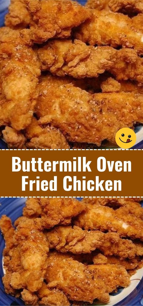 Get the taste of fried chicken with less mess and fewer calories. This recipe uses buttermilk for tenderizing the chicken, which is then coated in seasoned breadcrumbs and baked until crispy. Buttermilk Oven Fried Chicken, Oven Fried Chicken Recipes, Baked Fried Chicken, Weight Watchers Chicken, Buttermilk Chicken, Buttermilk Fried Chicken, Oven Fried, Oven Fried Chicken, Easy Chicken Dinner Recipes