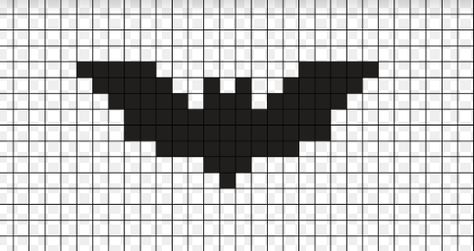 Graph Paper Art Halloween, Batman Pearl Beads, Bat Grid Pattern, Dice Perler Bead Pattern, Spider Web Perler Bead, Pixel Art Shapes, Easy Pixel Art Black And White, Batman Pixel Art Grid, Grid Art Easy