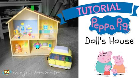 Tutorial DIY - IKEA hackers. Transform FLISAT wood doll house in PEPPA PIG's playhouse  https://youtu.be/i1Ydxwv7UjE Ikea Doll House, Peppa Pig Doll, Ikea Doll, Peppa Pig House, Reborn Dolls Silicone, Ikea Dollhouse, Pig Crafts, Pig House, Doll Videos