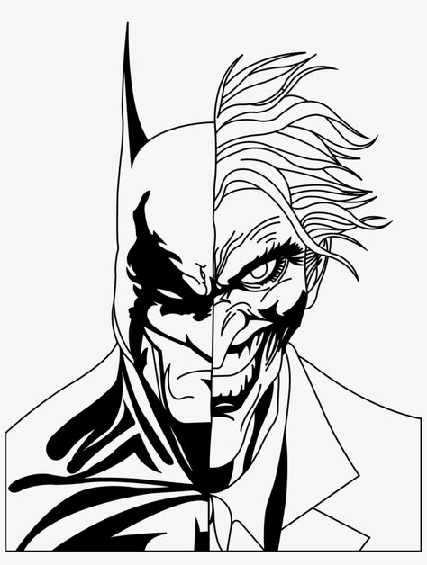 Joker Face Drawing, Joker Drawing Easy, Half Face Drawing, Bat Sketch, Joker Art Drawing, Coloring Pages Easy, Batman Coloring Pages, Joker Drawings, Batman Drawing