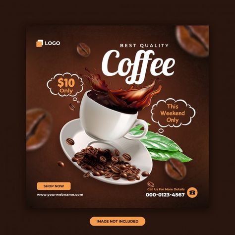 Coffee shop banner template Premium Psd | Premium Psd #Freepik #psd #banner #food #sale #coffee Coffee Shop Banner, Shop Banner Design, Coffee Poster Design, Coffee Sale, Adobe Photoshop Design, Bottle Design Packaging, Banner Design Inspiration, Restaurant Menu Template, Food Banner