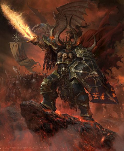 Archaon The Everchosen, Total Warhammer, Warhammer Chaos, Warhammer Fantasy Roleplay, 40k Warhammer, Warhammer Age Of Sigmar, Warhammer Aos, Three Kingdoms, Warhammer 40k Art