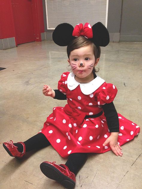 Minnie Mouse Costume Toddler, Minnie Mouse Kostüm, Minnie Mouse Costume Diy, Minnie Mouse Dress Toddler, Minnie Mouse Halloween Costume, Minnie Costume, Diy Baby Costumes, Mickey Shoes